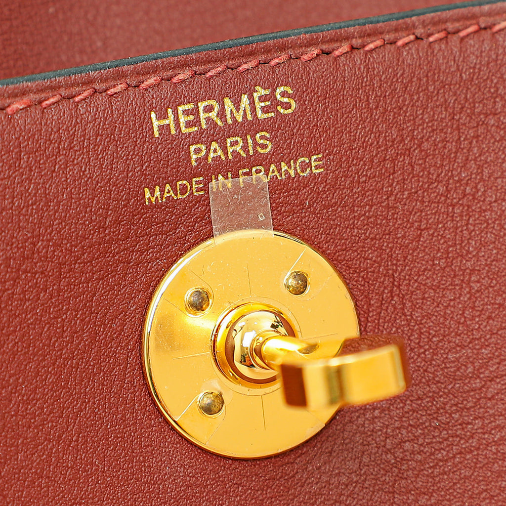 Hermes Bicolor Swift Mini Lindy Verso Bag