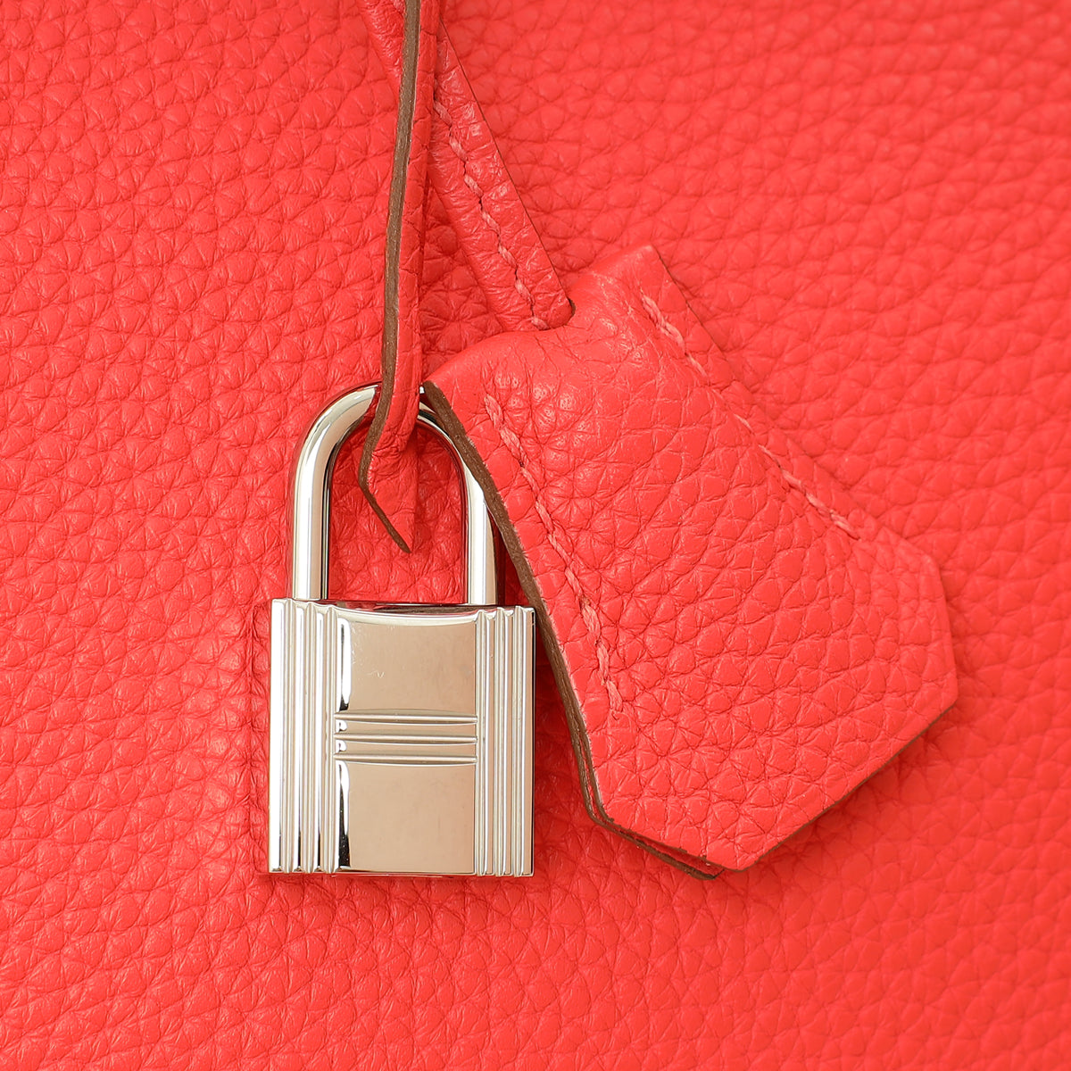Hermes Rouge Pivoine Retourne Birkin 35 Bag