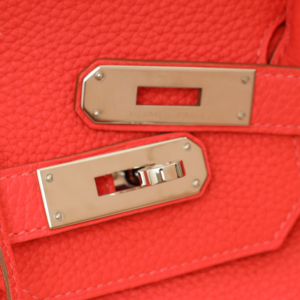 Hermes Rouge Pivoine Retourne Birkin 35 Bag