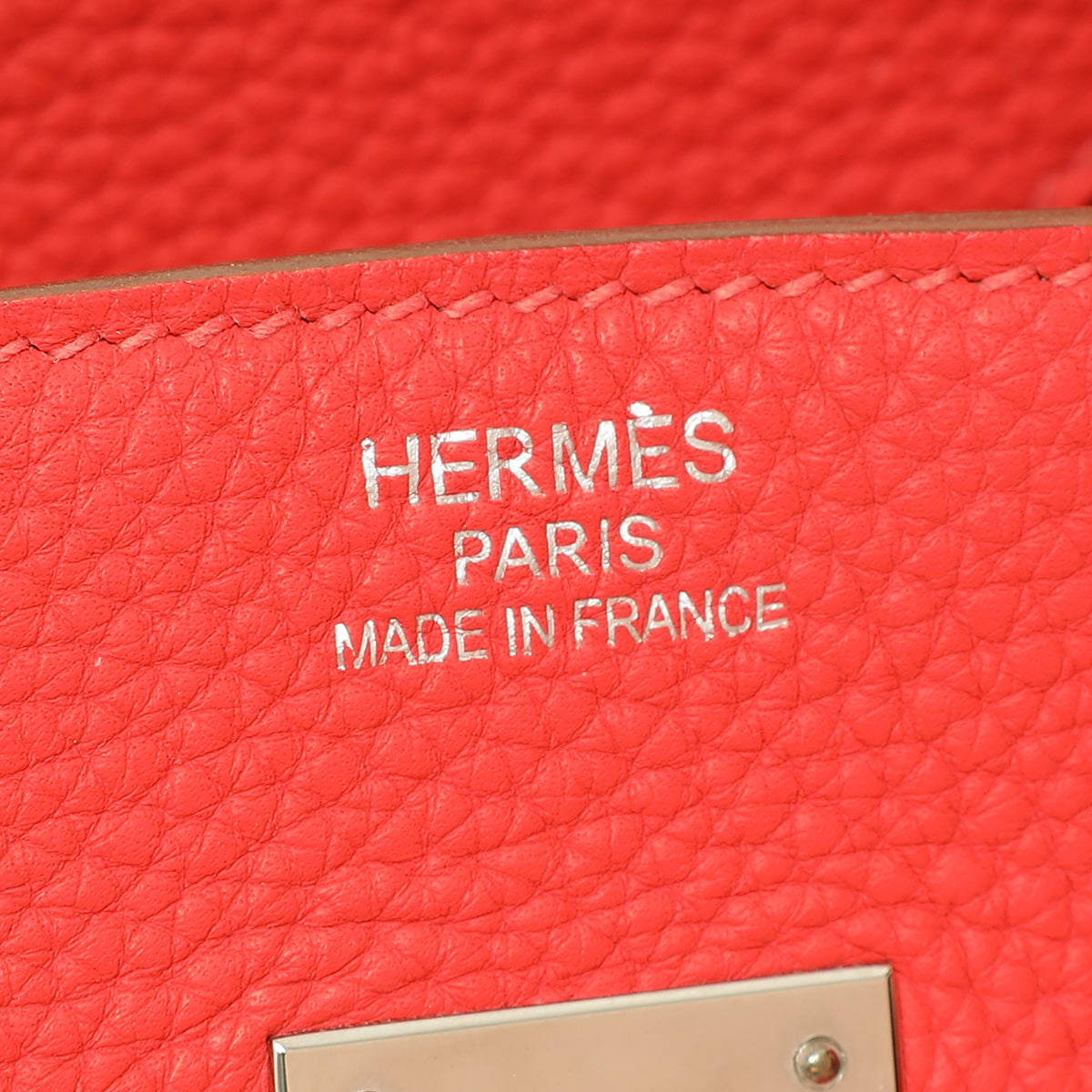 Hermes Rouge Pivoine Retourne Birkin 35 Bag