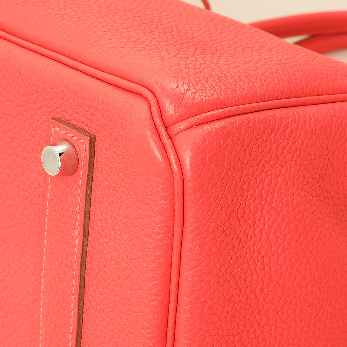 Hermes Rouge Pivoine Retourne Birkin 35 Bag
