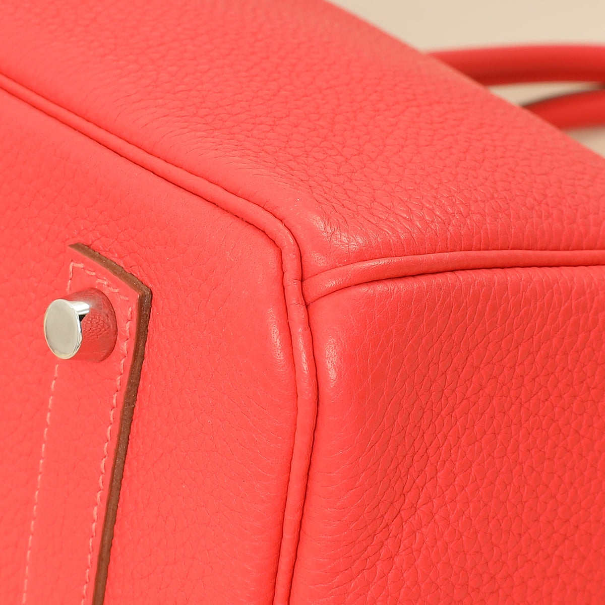 Hermes Rouge Pivoine Retourne Birkin 35 Bag