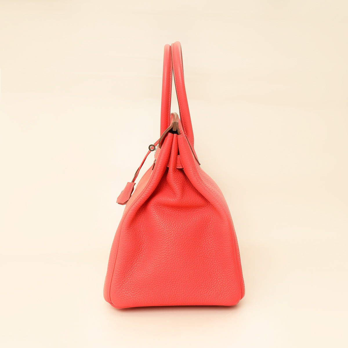 Hermes Rouge Pivoine Retourne Birkin 35 Bag