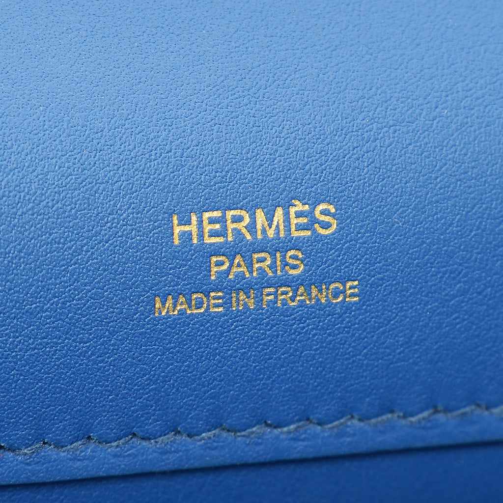 Hermes Bleu Izmir Kelly Cut Clutch