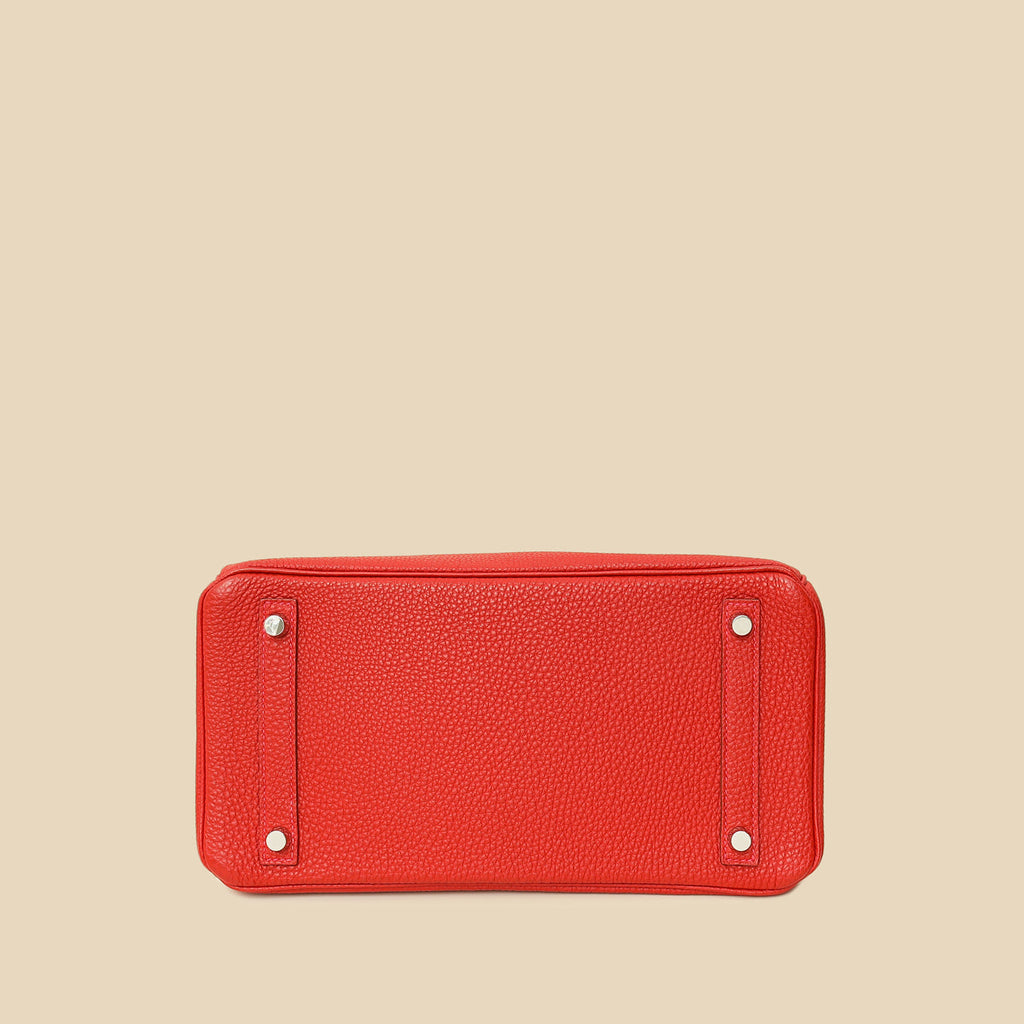 Hermes Vermillion Birkin 30 Bag