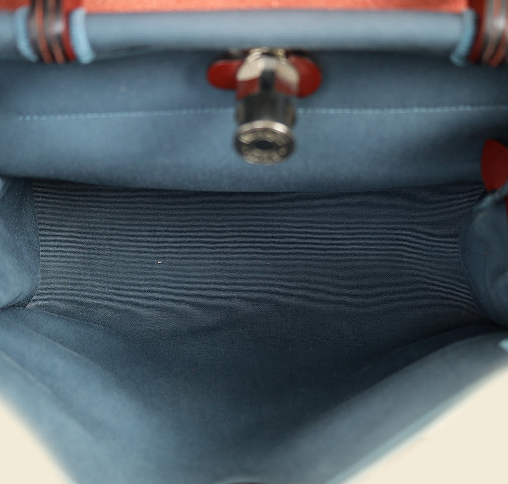 Hermes Bicolor Herbag Zip 31 Sellier Toile Vache Hunter Bag
