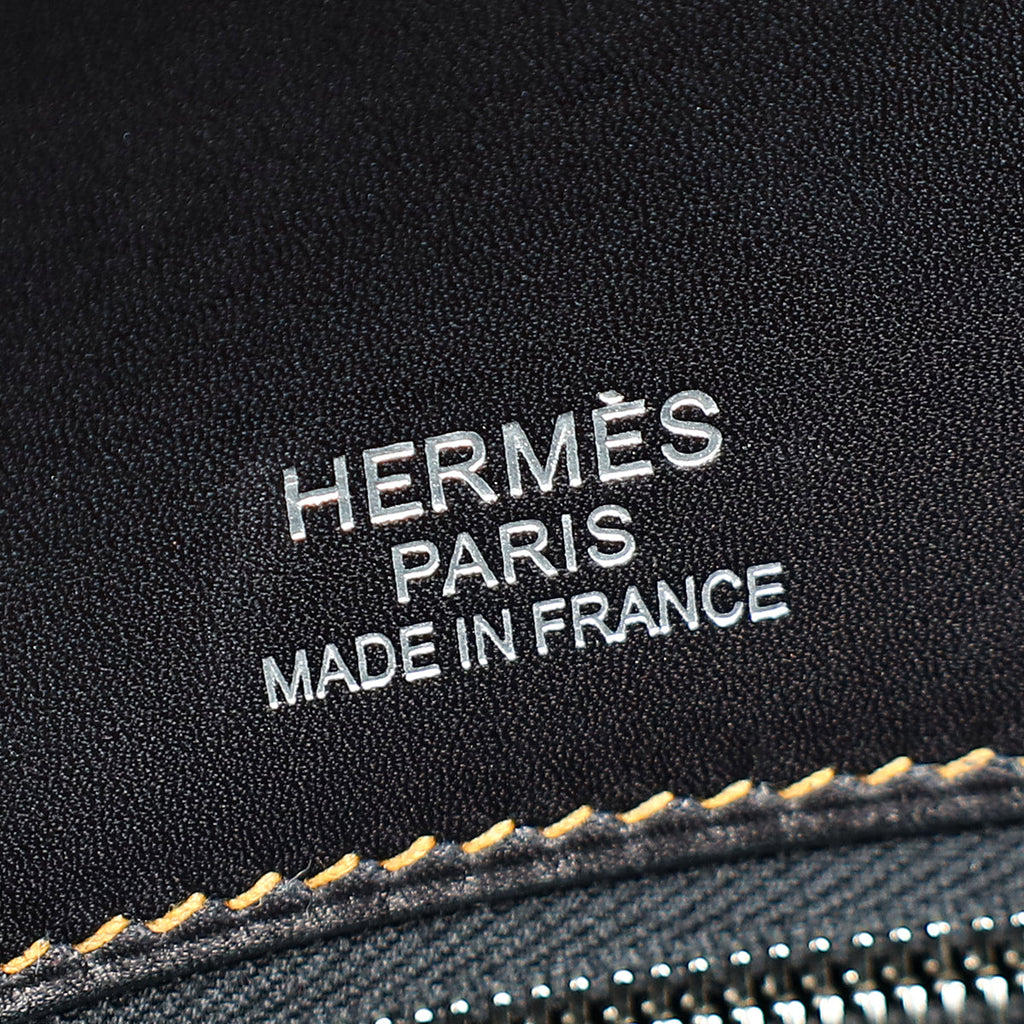 Hermes Noir Ghillies Birkin 35 Bag