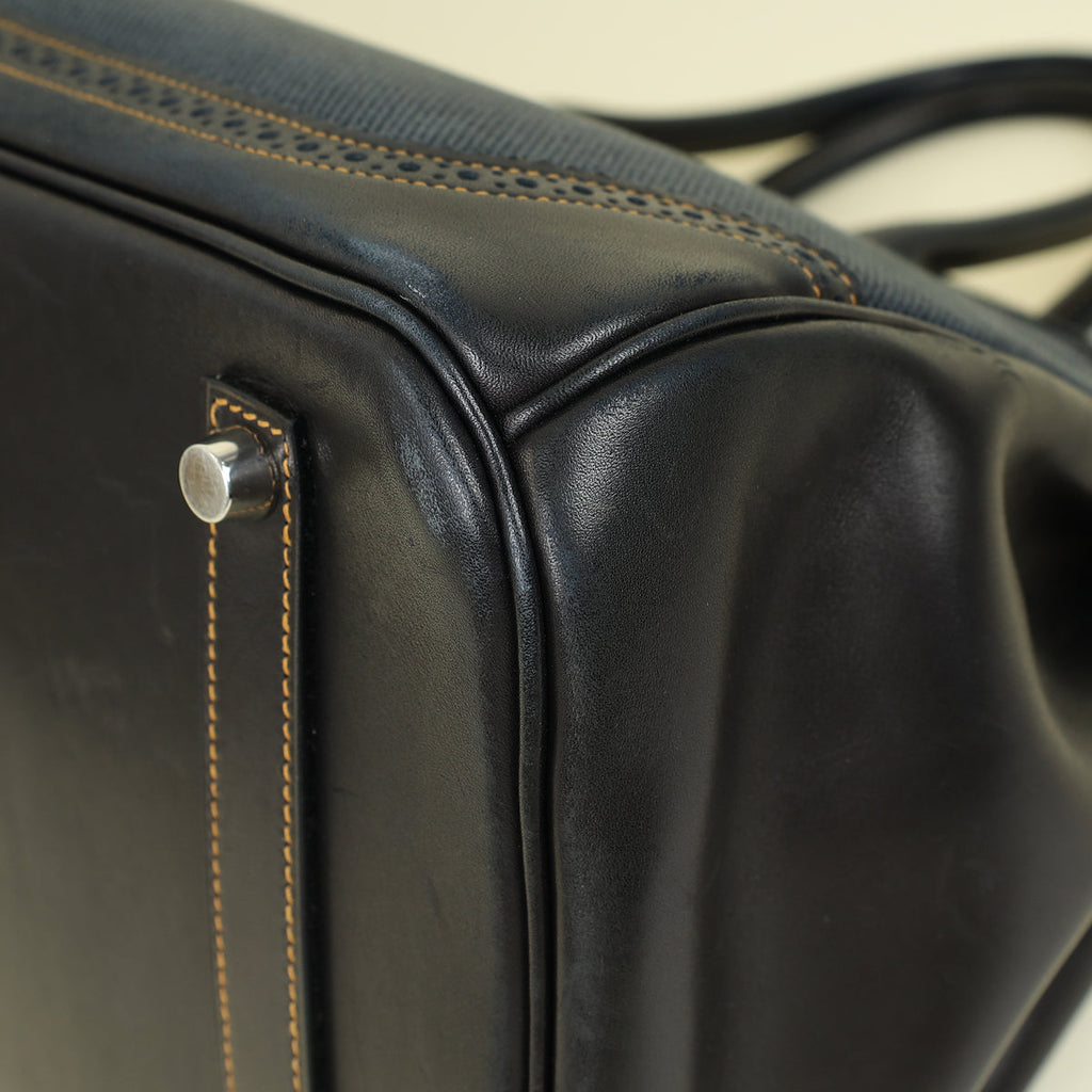 Hermes Noir Ghillies Birkin 35 Bag