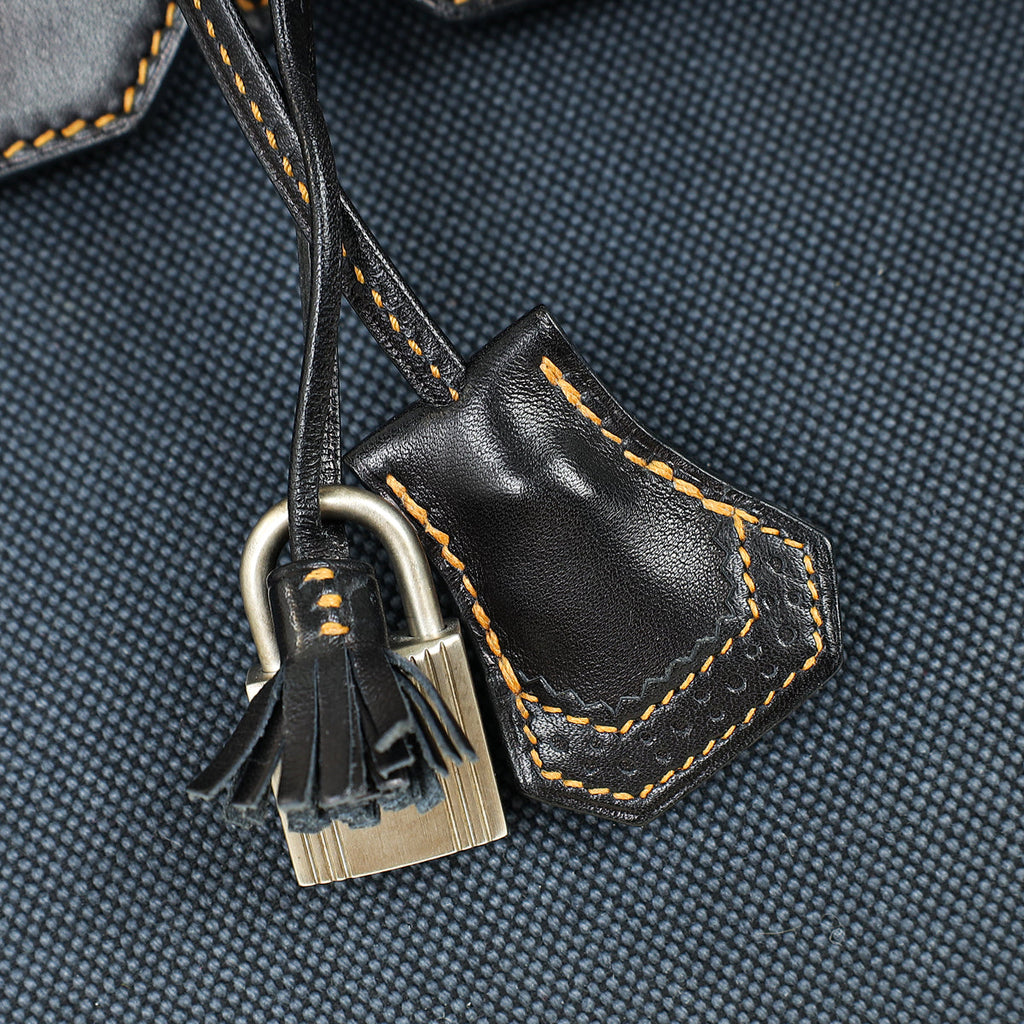 Hermes Noir Ghillies Birkin 35 Bag