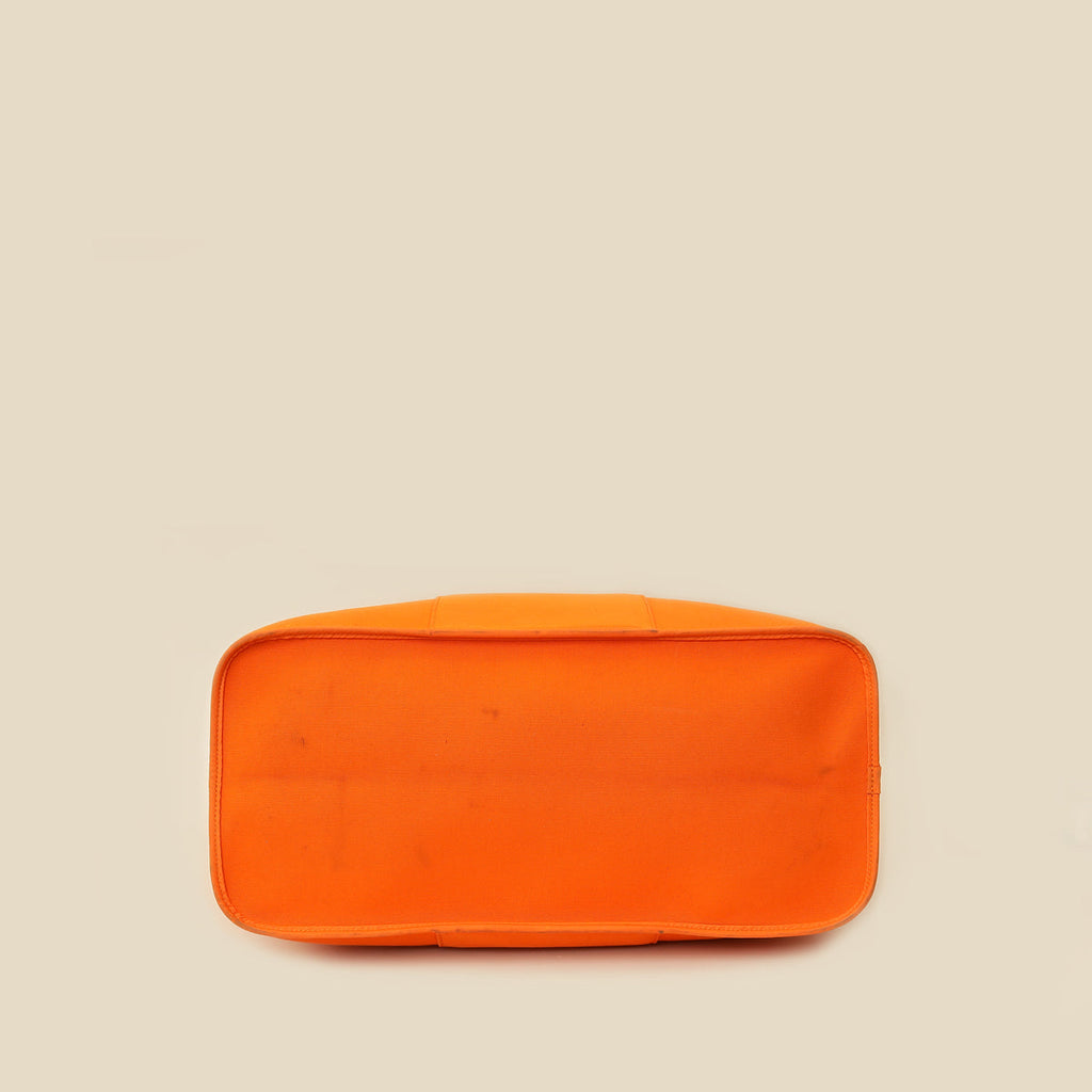 Hermes Orange Toile Cabag 42 GM Bag