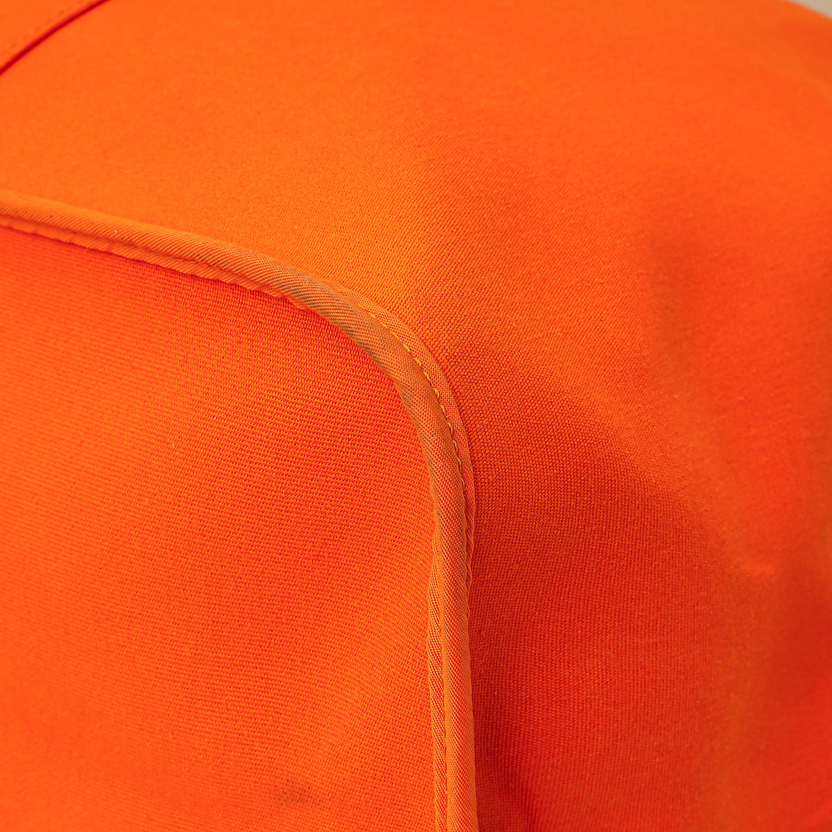 Hermes Orange Toile Cabag 42 GM Bag