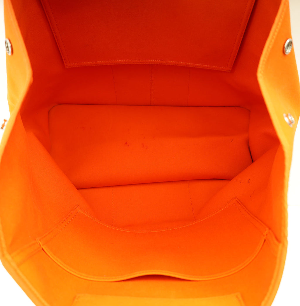 Hermes Orange Toile Cabag 42 GM Bag