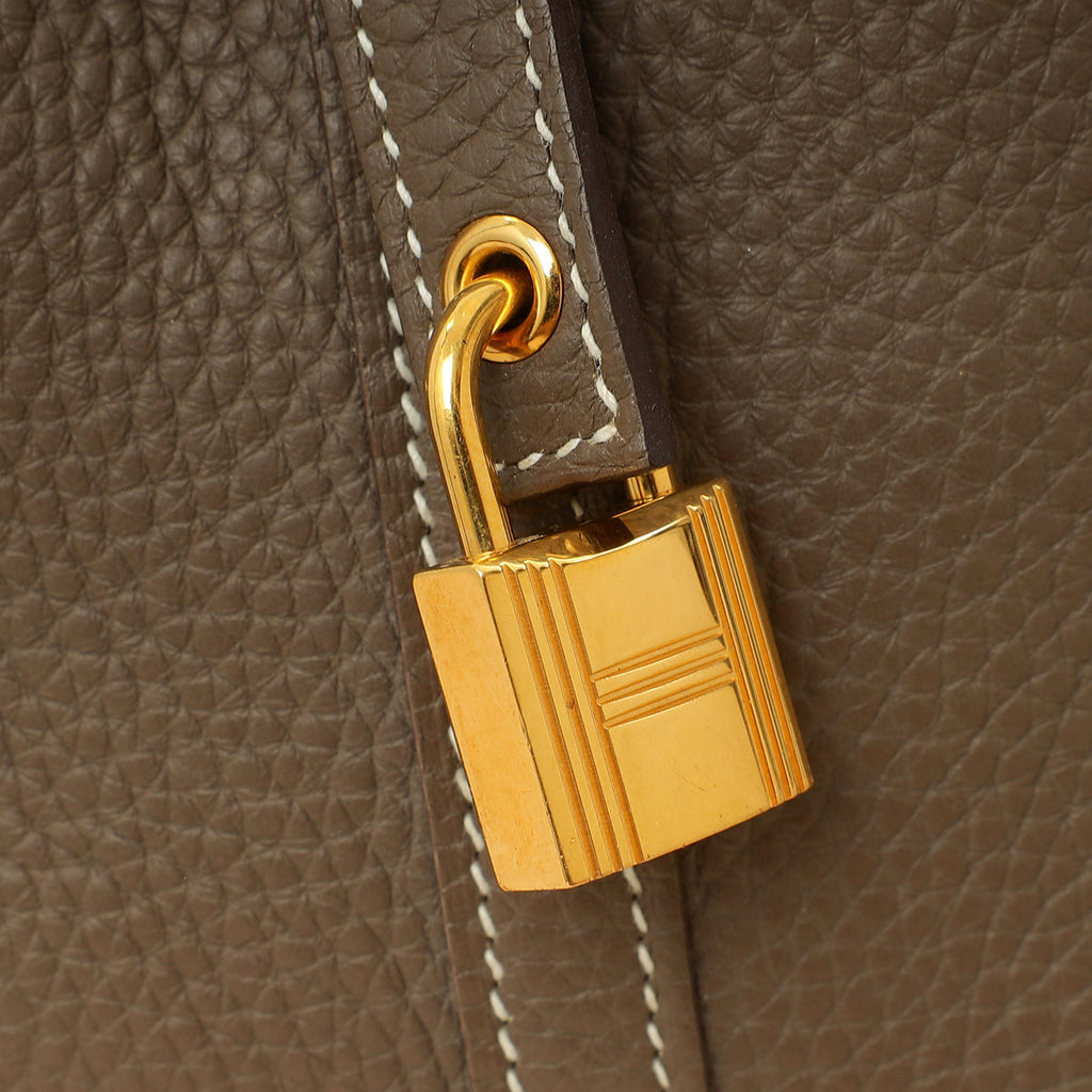 Hermes Etoupe Picotin Lock 22 Bag