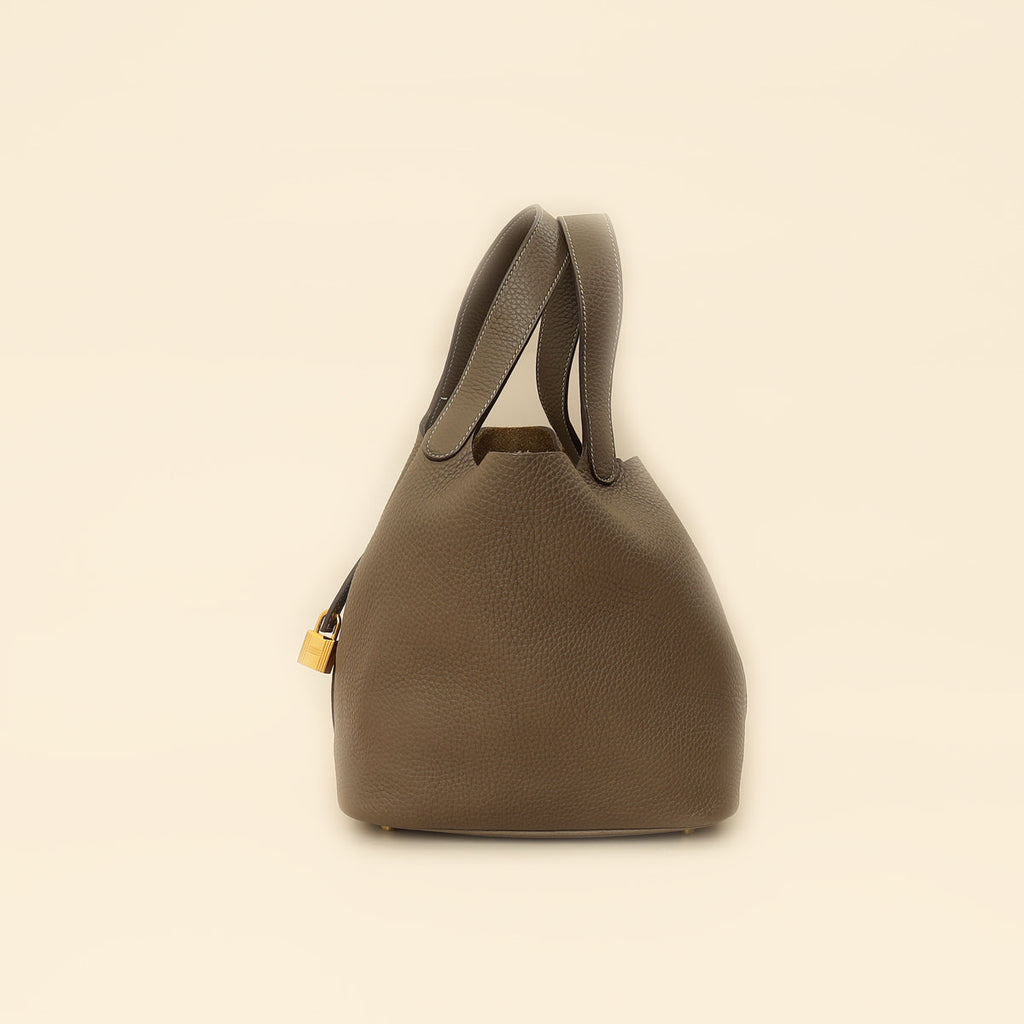 Hermes Etoupe Picotin Lock 22 Bag