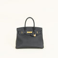 Hermes Noir Birkin 30 Bag