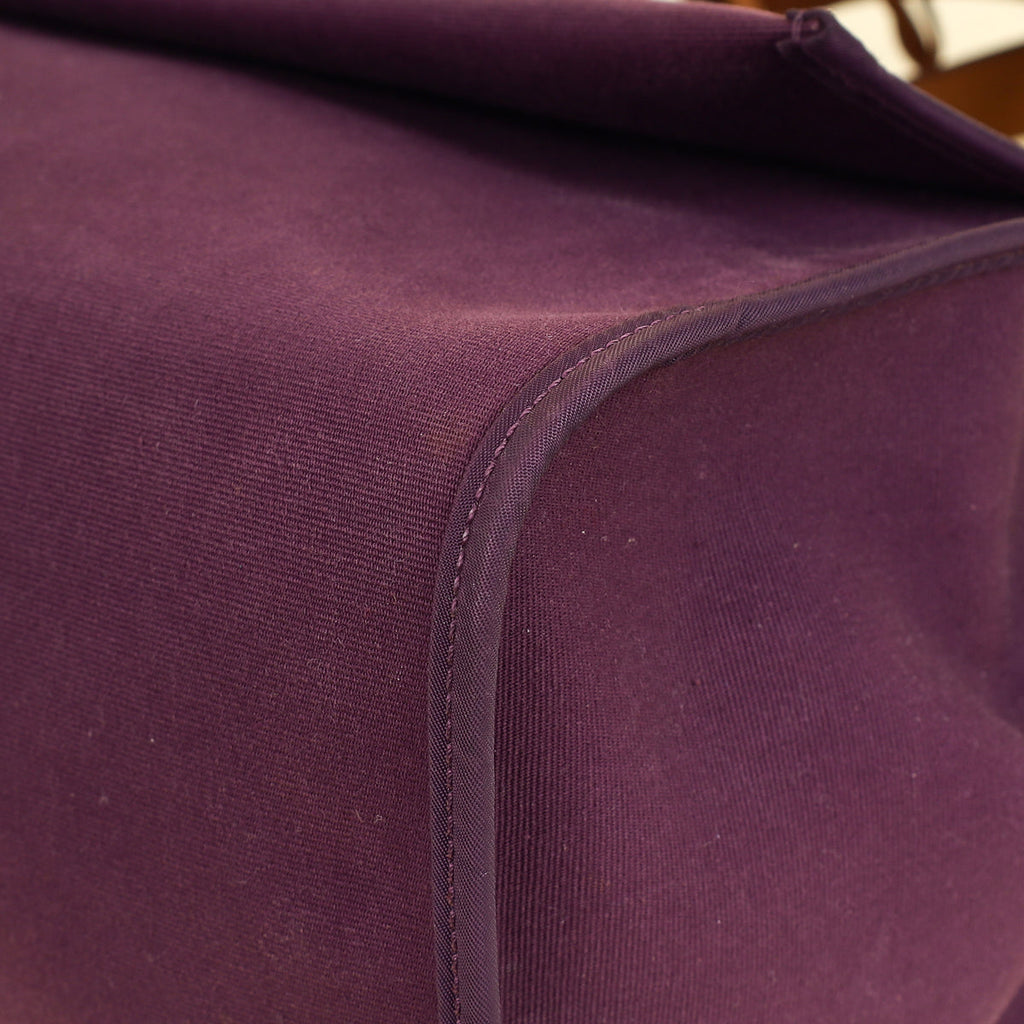 Hermes Bicolor Vache Hunter Toile Sellier Herbag GM Bag
