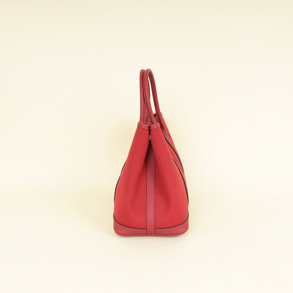 Hermes Rouge H Garden Party TPM 30 Bag