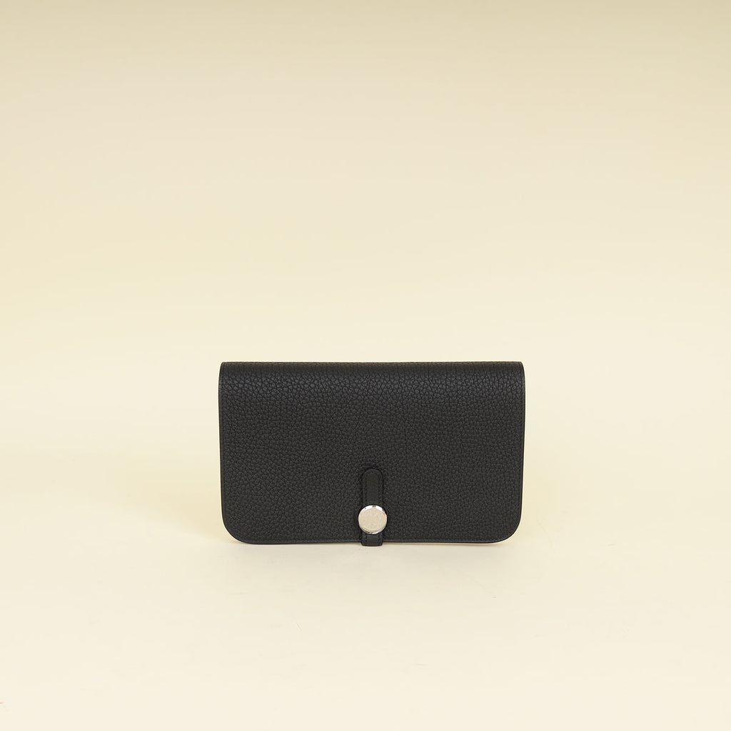 Hermes Noir Dogon Duo Wallet