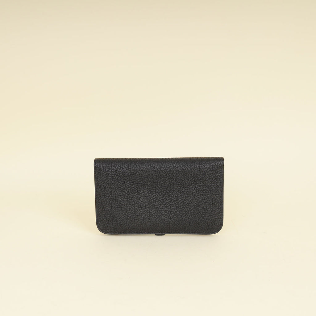 Hermes Noir Dogon Duo Wallet