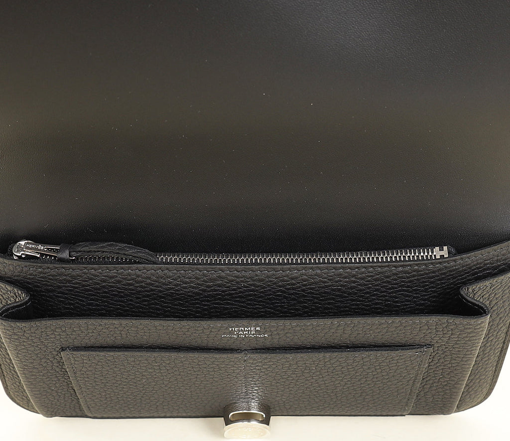 Hermes Noir Dogon Duo Wallet
