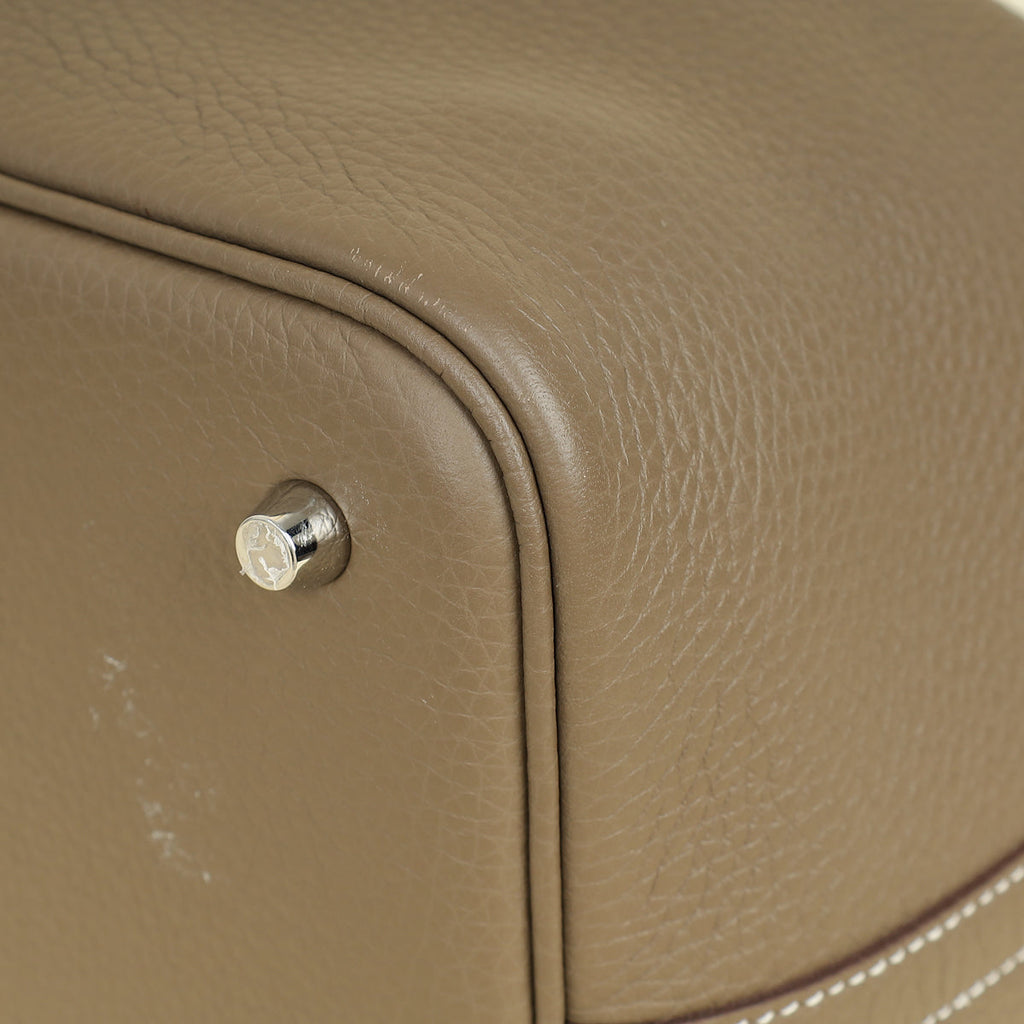 Hermes Etoupe Picotin Lock 22 Bag W/ Twily