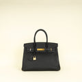 Hermes Noir Retourne Birkin 30 Bag