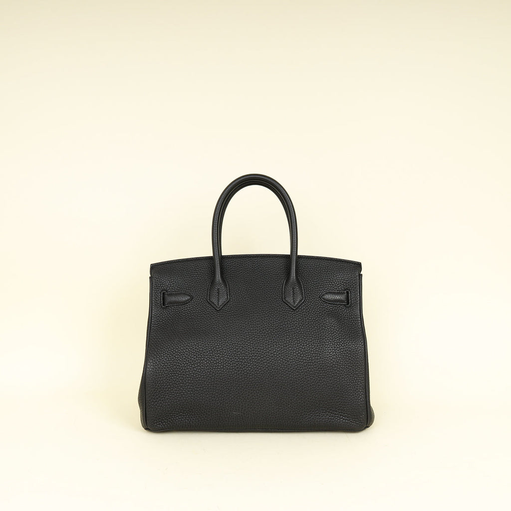 Hermes Noir Retourne Birkin 30 Bag