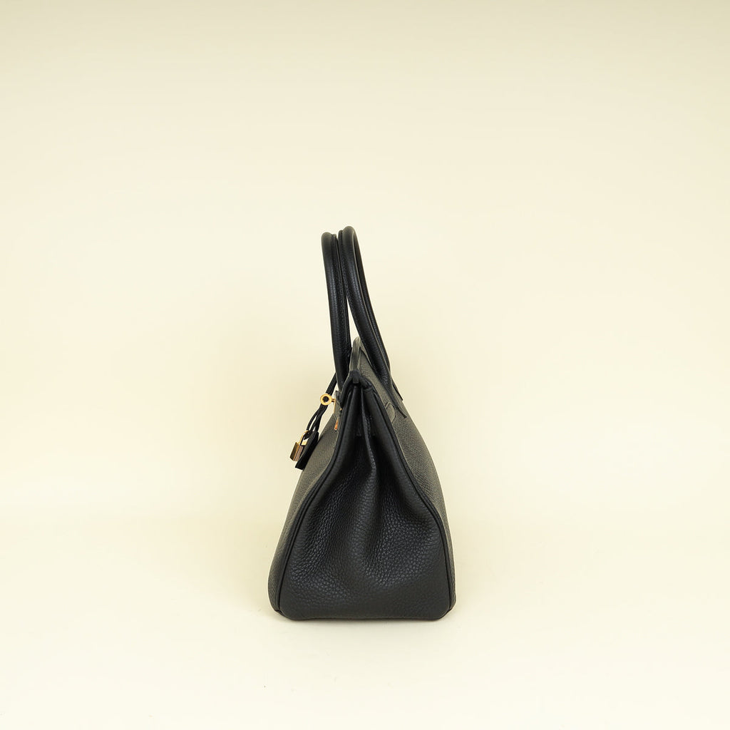 Hermes Noir Retourne Birkin 30 Bag