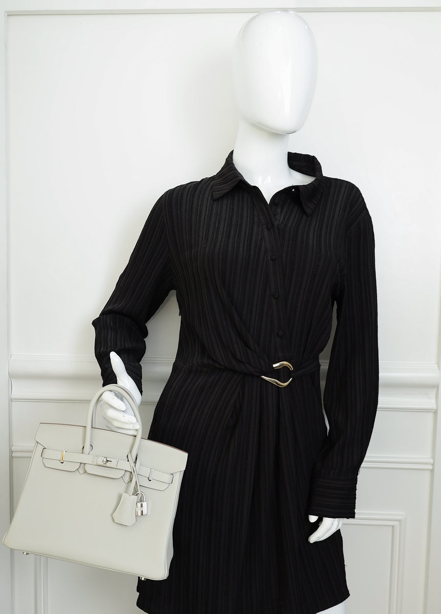 Hermes Gris Perle Birkin 25 Bag