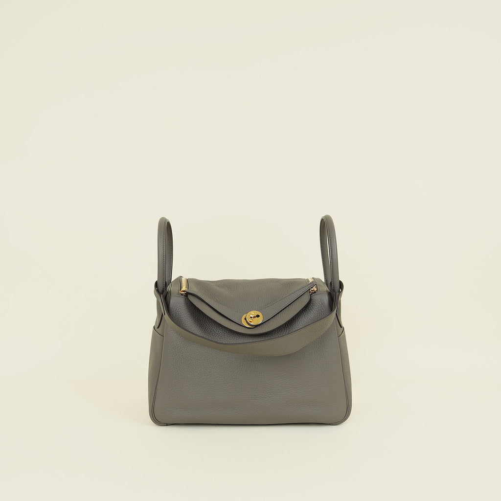 Hermes Gris Etain Lindy 30 Bag