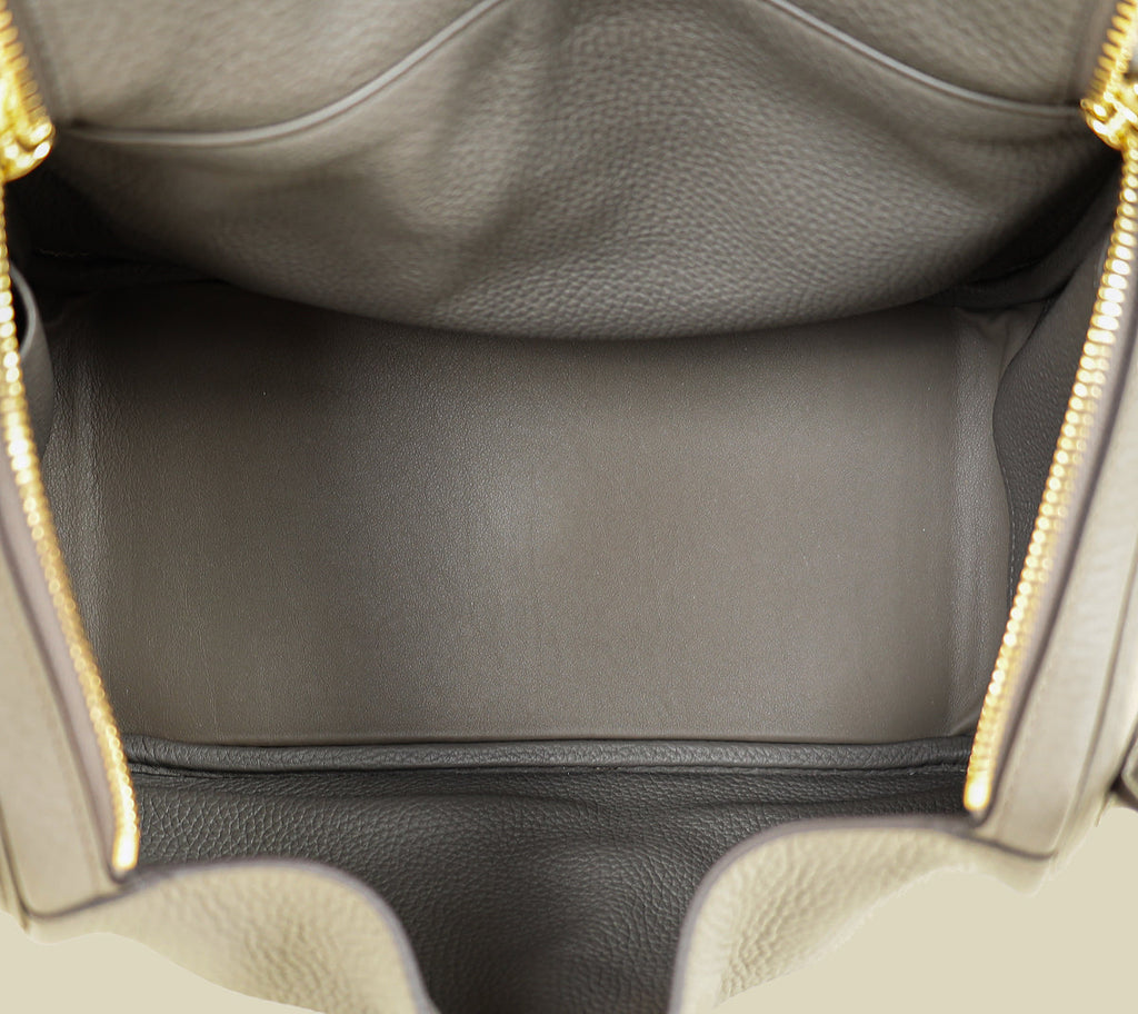Hermes Gris Etain Lindy 30 Bag