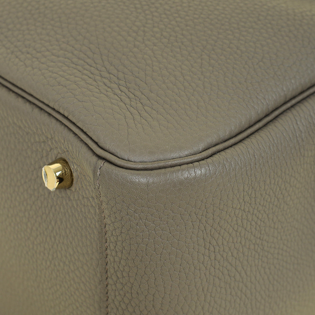 Hermes Gris Etain Lindy 30 Bag