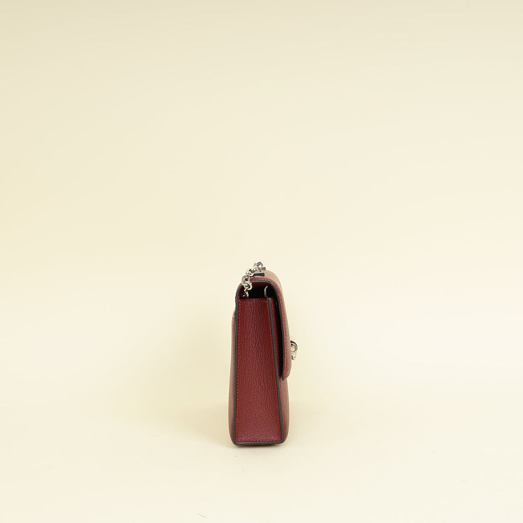 Hermes Rouge H Mini Verrou Chaine Bag