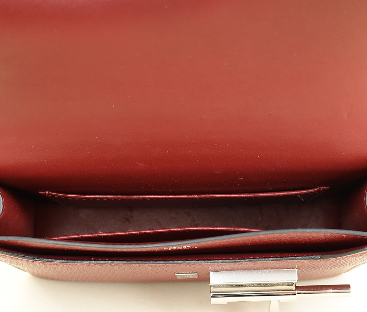 Hermes Rouge H Mini Verrou Chaine Bag