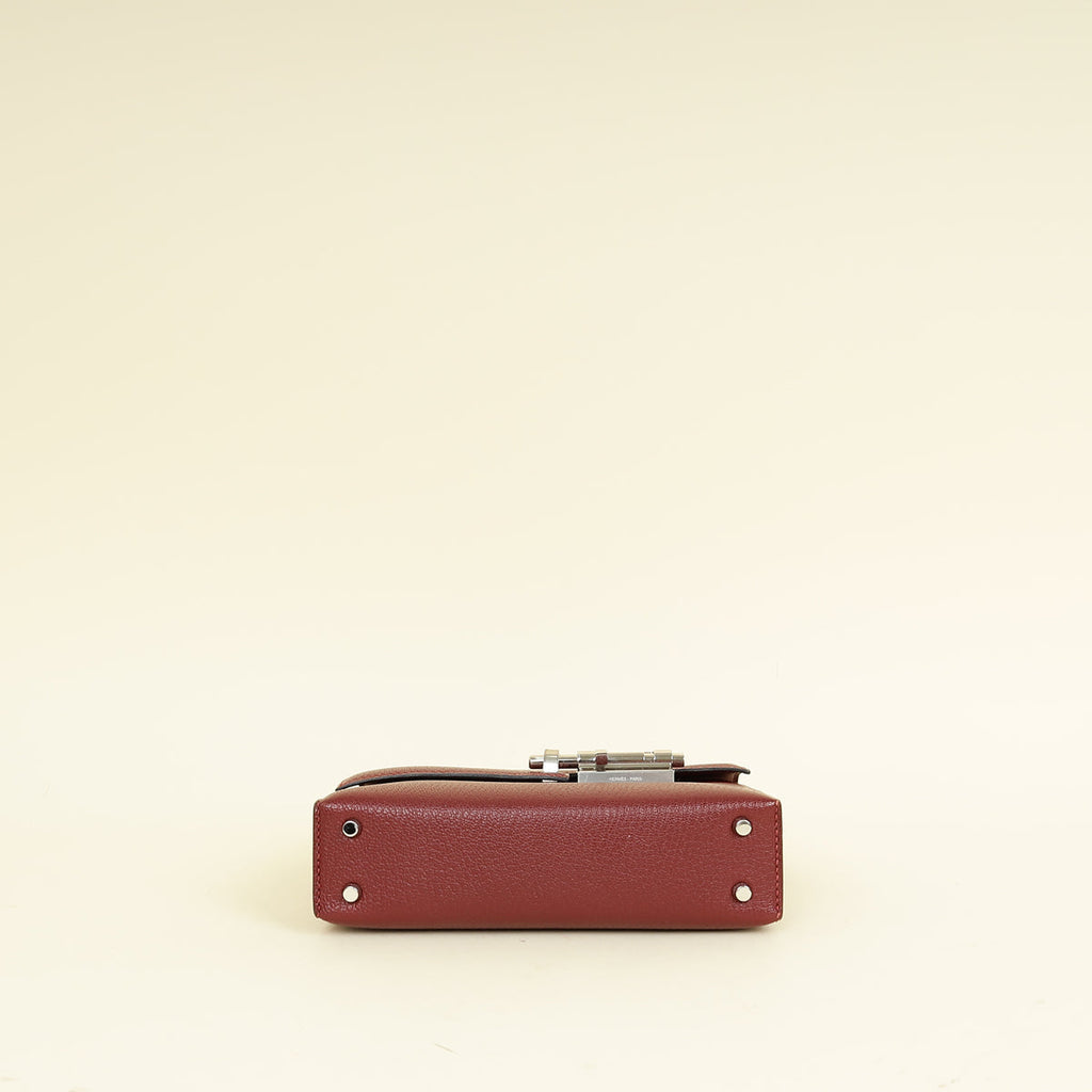 Hermes Rouge H Mini Verrou Chaine Bag