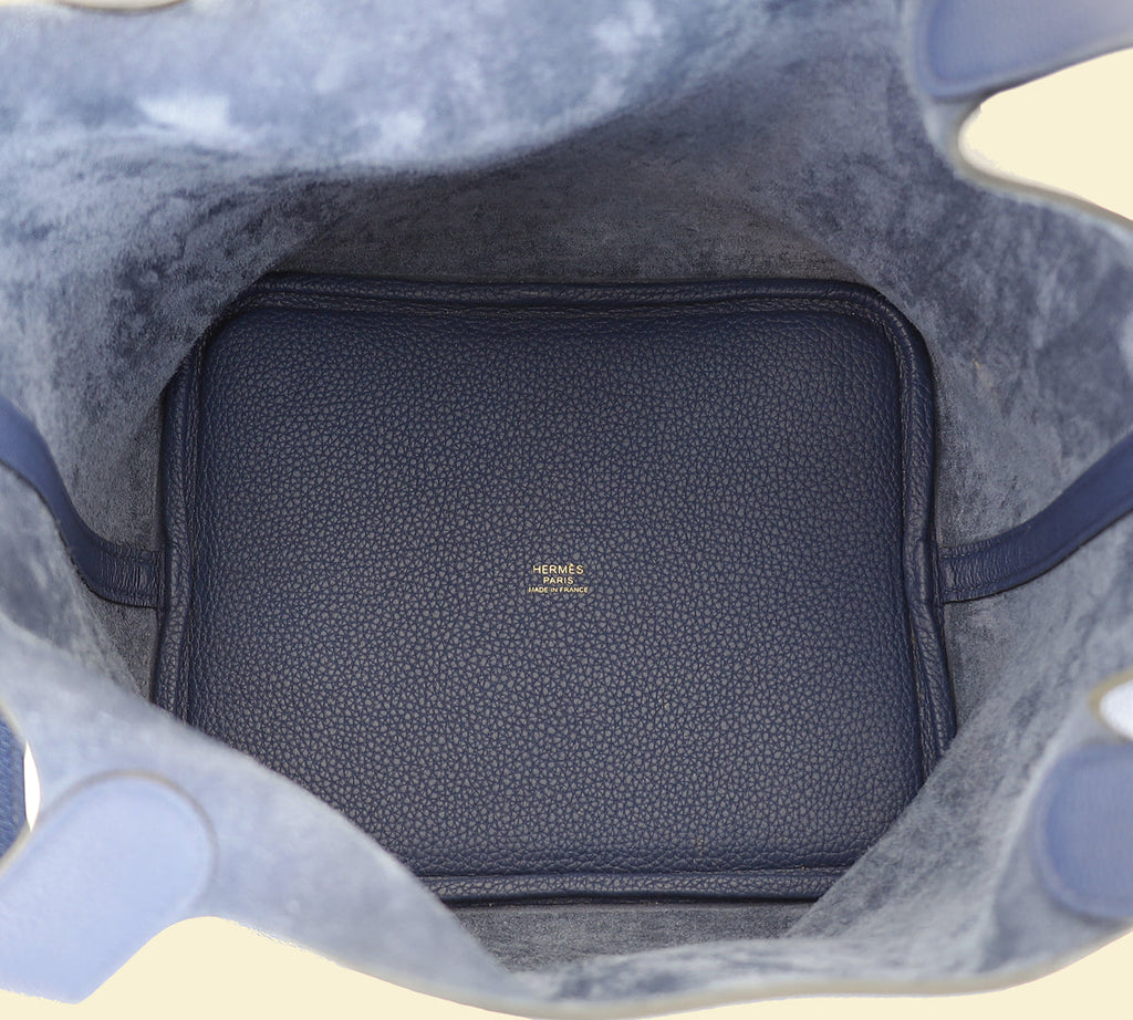 Hermes Bleu Saphir Picotin Lock 22 Bag