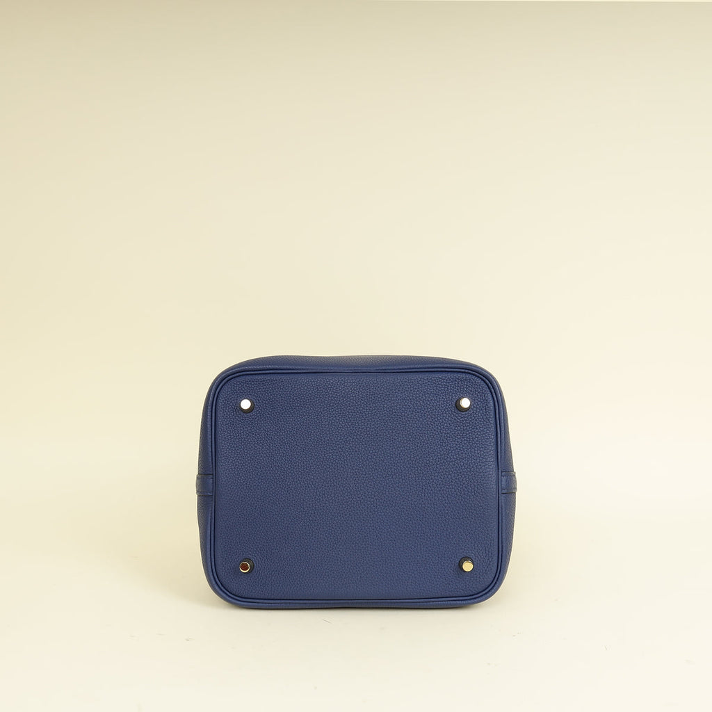 Hermes Bleu Saphir Picotin Lock 22 Bag