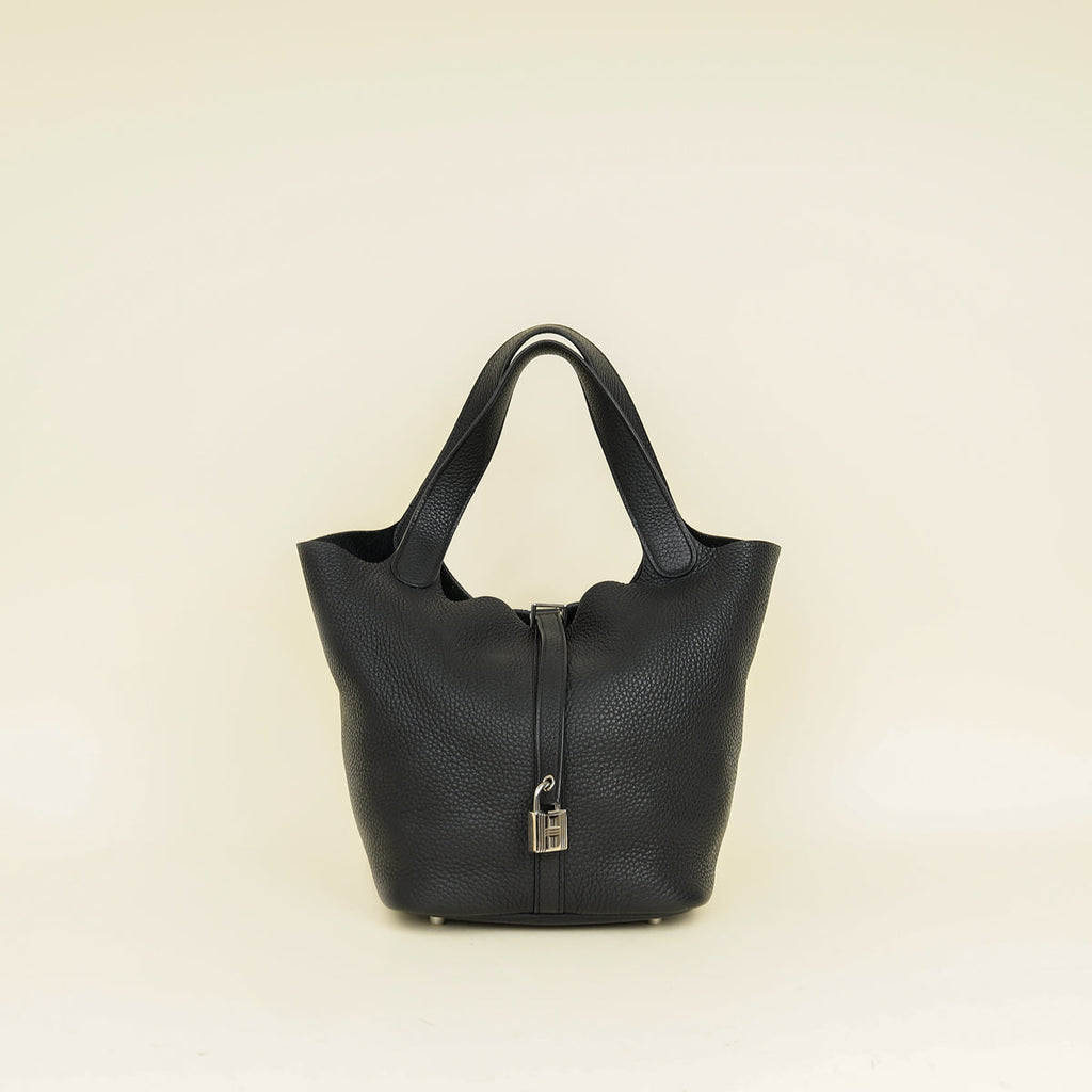 Hermes Noir Picotin Lock 22 Bag