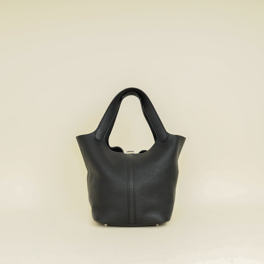 Hermes Noir Picotin Lock 22 Bag