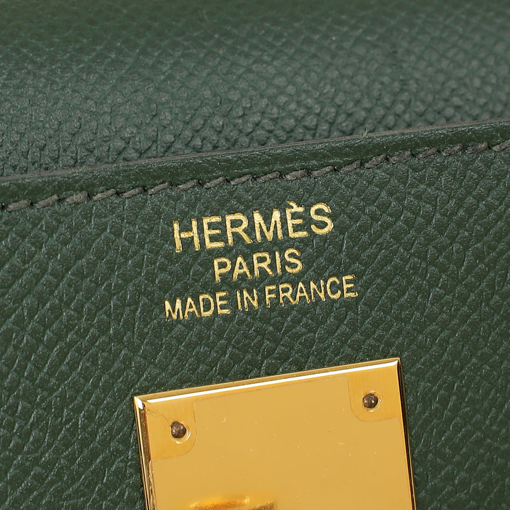 Hermes Vert Anglais Kelly 35 Sellier Bag