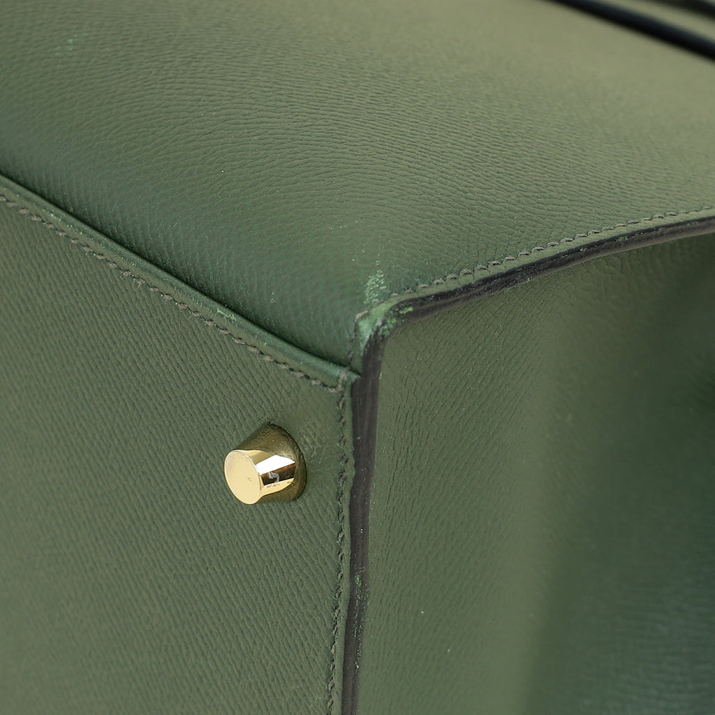 Hermes Vert Anglais Kelly 35 Sellier Bag