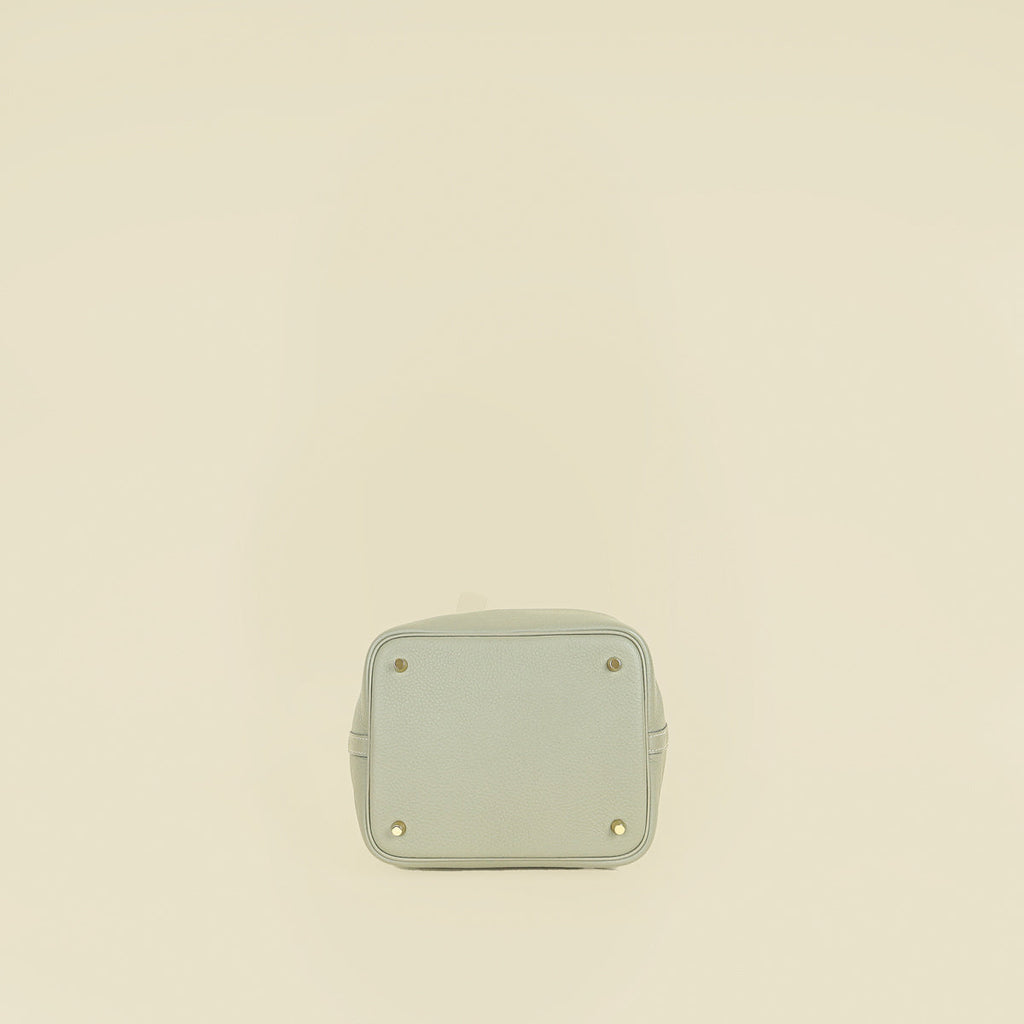Hermes Gris Neve Picotin Lock 22 Bag