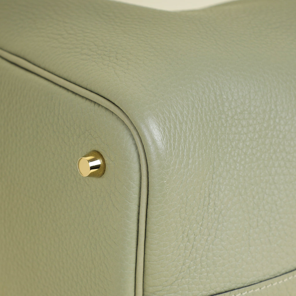 Hermes Gris Neve Picotin Lock 22 Bag