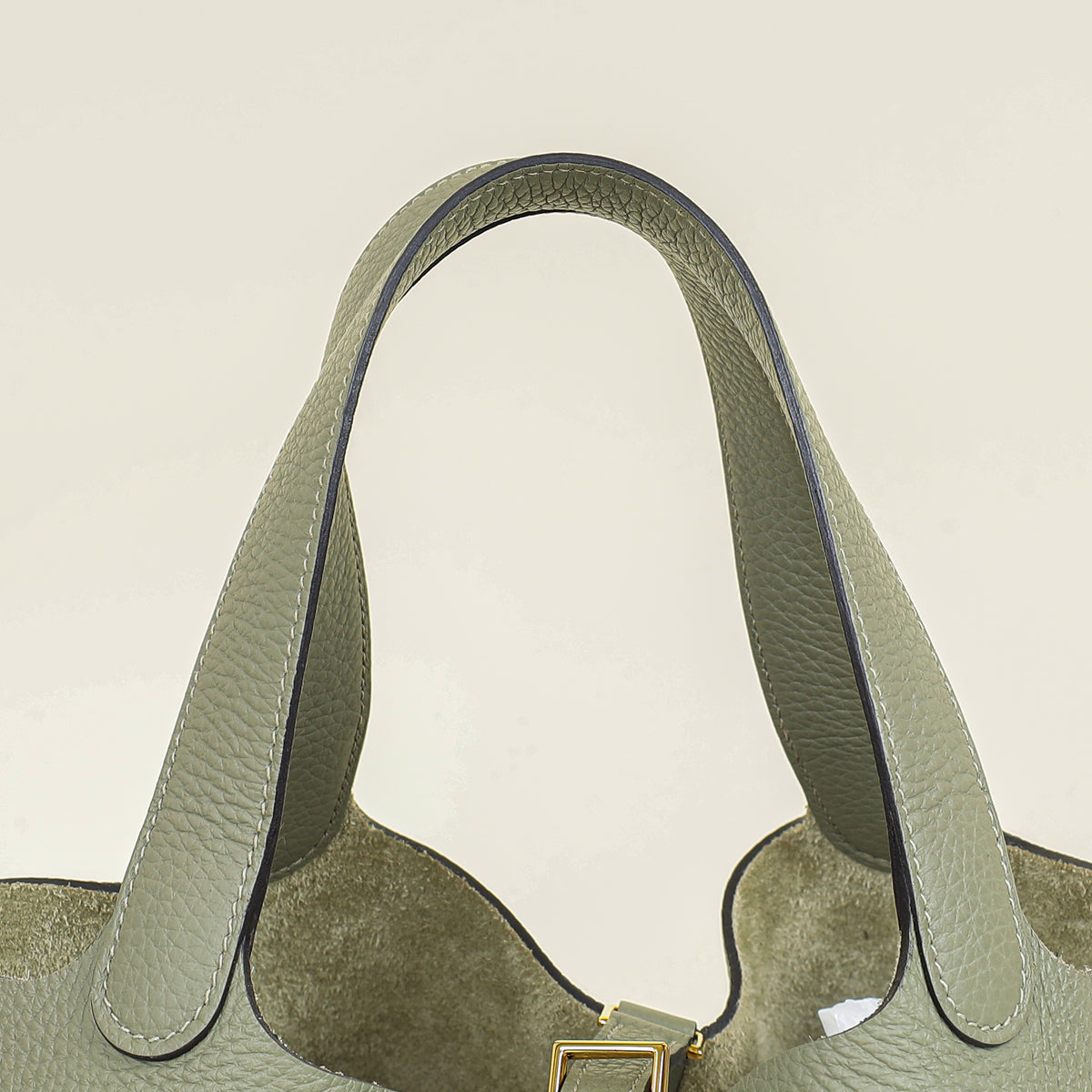 Hermes Gris Neve Picotin Lock 22 Bag