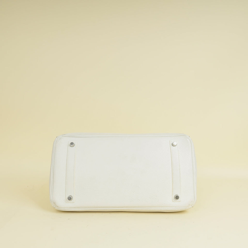 Hermes Blanc Retourne Birkin 35 Bag