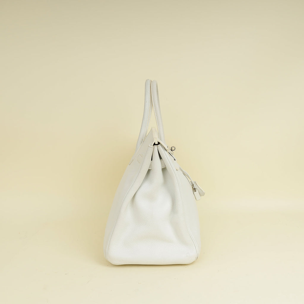 Hermes Blanc Retourne Birkin 35 Bag