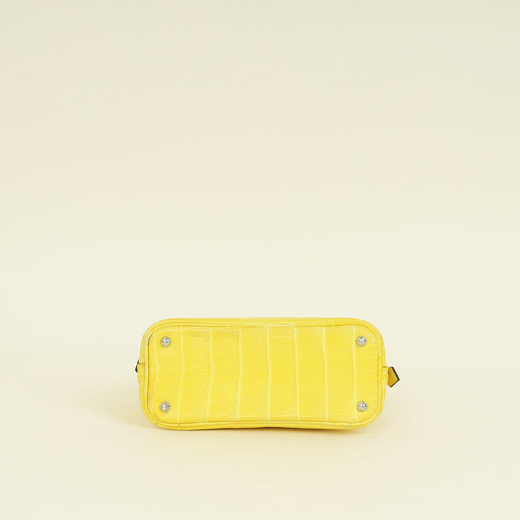 Hermes Mimosa Matte Porosus Crocodile Mini 1923 Bolide