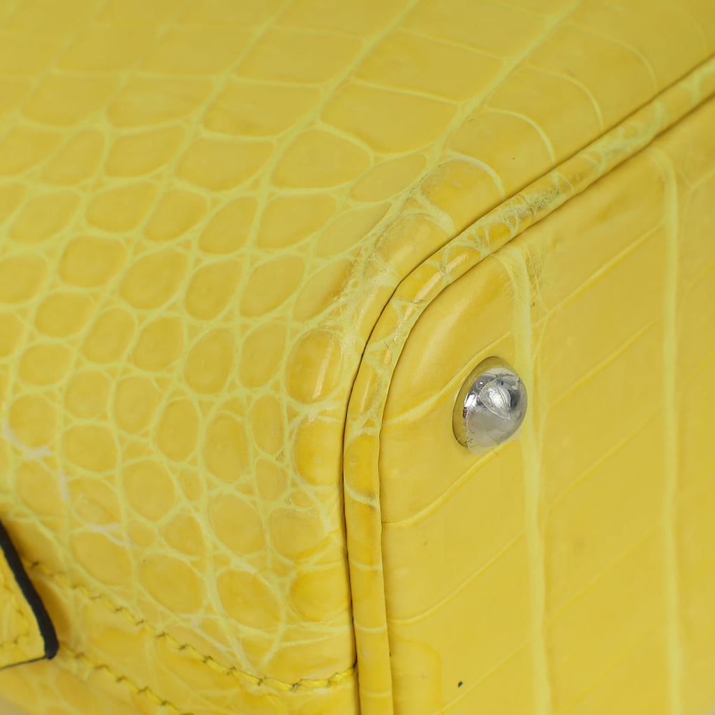 Hermes Mimosa Matte Porosus Crocodile Mini 1923 Bolide