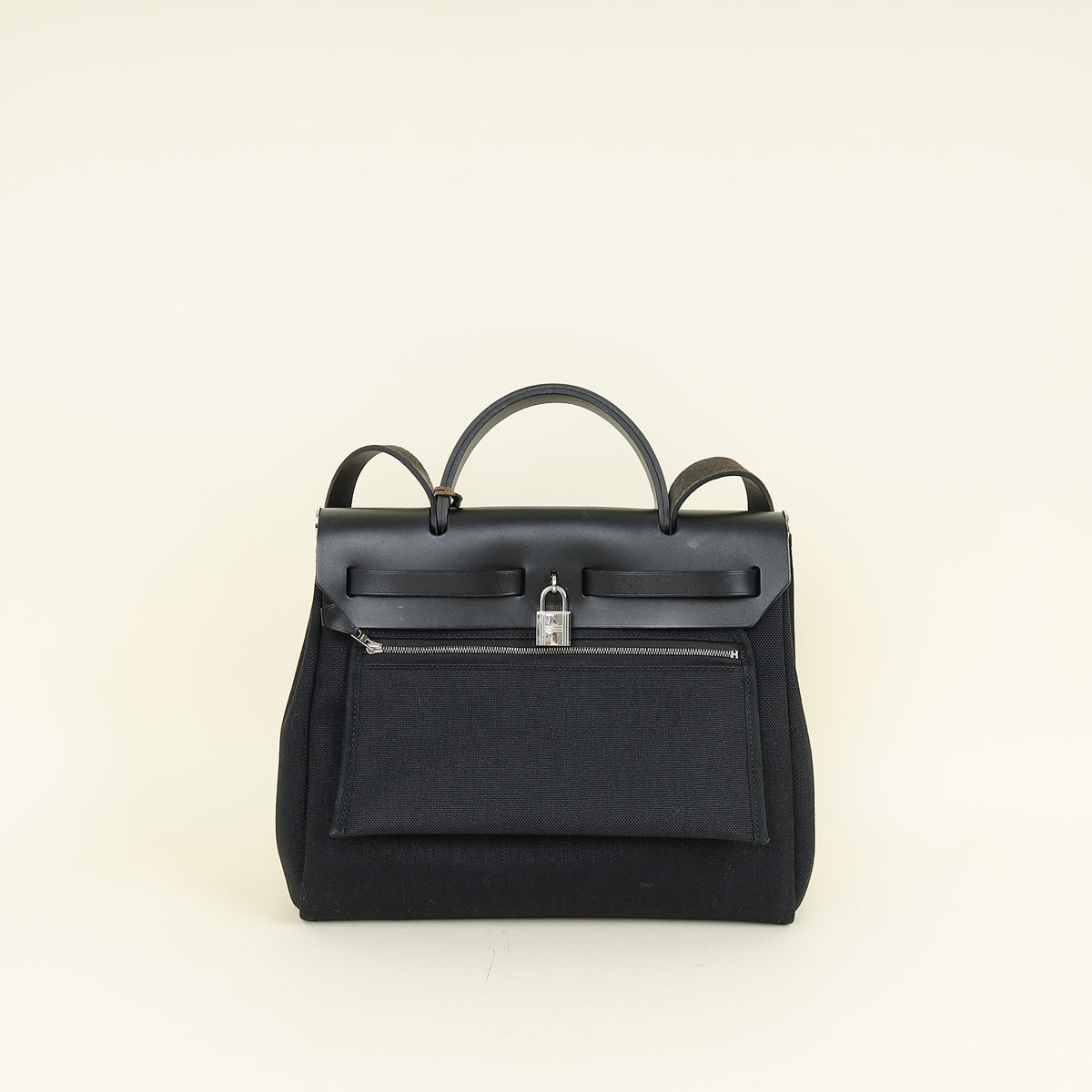 Hermes Noir Herbag Zip 31 PM Retourne Bag