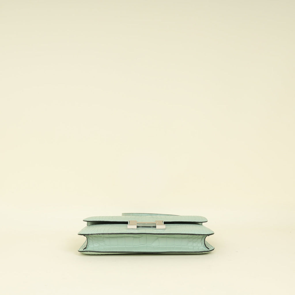 Hermes Vert D'ea Constance Elan Matte Mississippiensis Alligator Bag